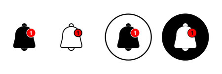 Bell icon vector. Notification sign and symbol for web site design