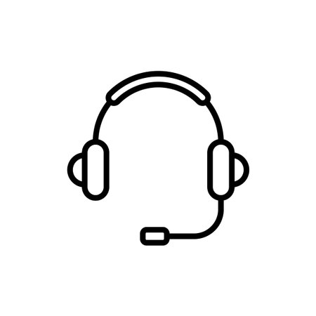 Headphone icon vector. Headvector sign and symbolのイラスト素材