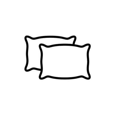 Pillow icon vector. Pillow sign and symbol. Comfortable fluffy pillowのイラスト素材