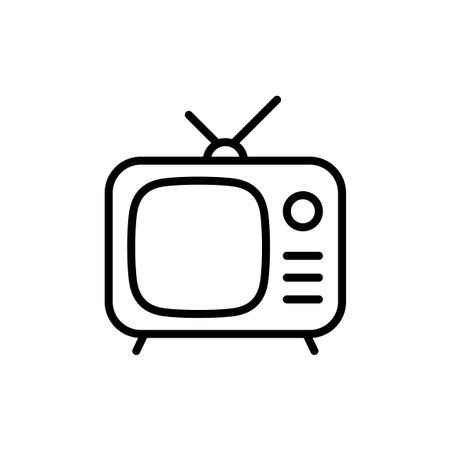 Tv icon vector. television sign and symbolのイラスト素材