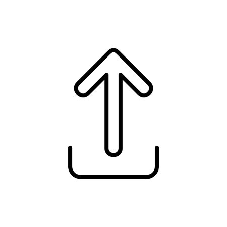 Upload icon vector. load data sign and symbolのイラスト素材