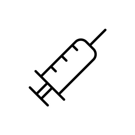 Syringe icon vector. injection sign and symbol.vaccine iconのイラスト素材