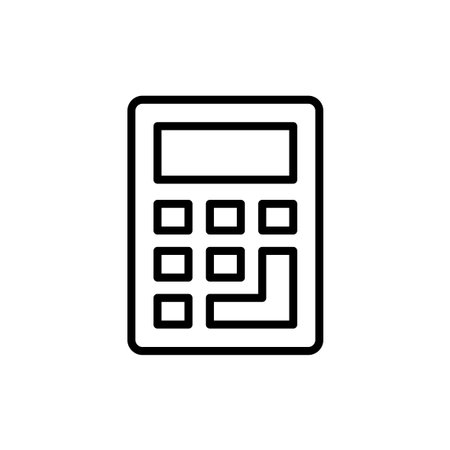 Calculator icon vector. Accounting calculator sign and symbol.のイラスト素材