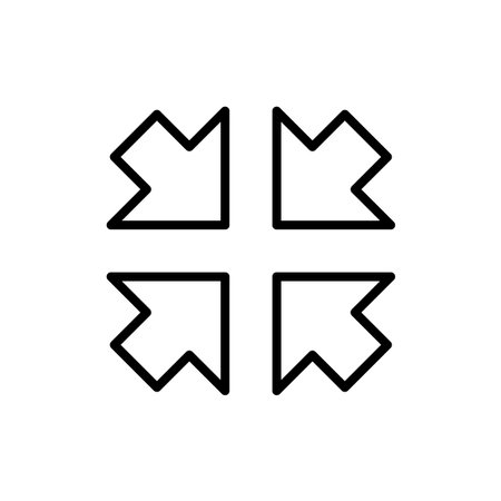 Fullscreen Icon vector. Expand to full screen sign and symbol. Arrows symbolのイラスト素材