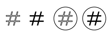 Hashtag icon vector. hashtag sign and symbol