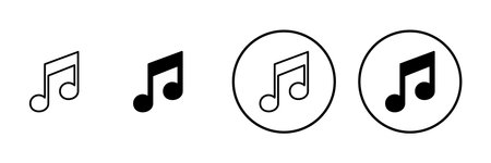 Music icon vector. note music sign and symbolのイラスト素材