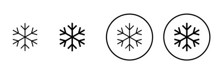 Snow icon vector. snowflake sign and symbolのイラスト素材