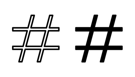 Hashtag icon vector. hashtag sign and symbol