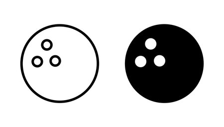 Bowling icon vector. bowling ball and pin sign and symbol.のイラスト素材