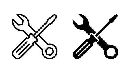 Repair tools icon vector. tool sign and symbol. setting icon. Wrench and screwdriver. Serviceのイラスト素材