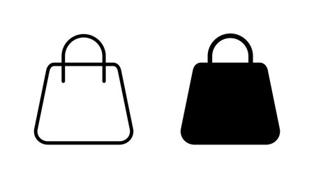 Shopping bag icon vector. shopping sign and symbolのイラスト素材