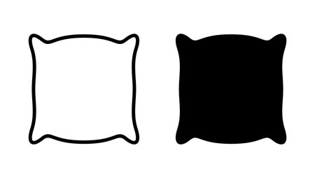 Pillow icon vector. Pillow sign and symbol. Comfortable fluffy pillowのイラスト素材