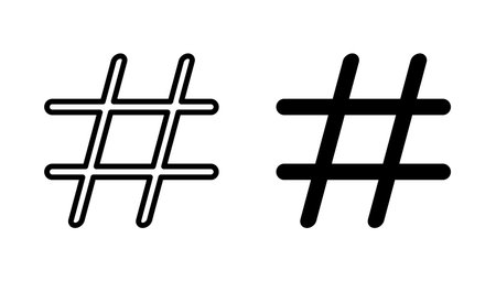 Hashtag icon vector. hashtag sign and symbol