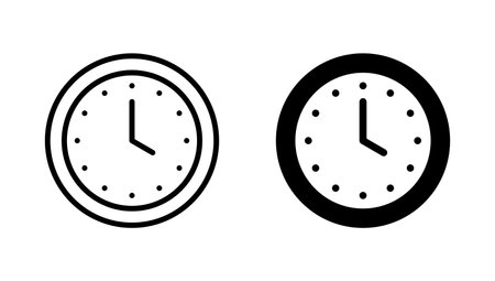 Clock icon vector. Time sign and symbol. watch iconのイラスト素材