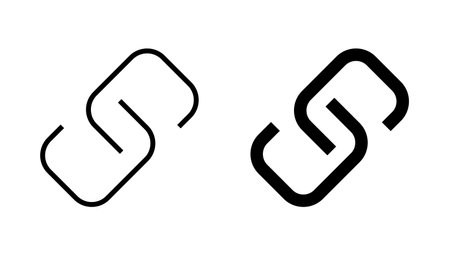 Link icon vector. Hyperlink chain sign and symbolのイラスト素材