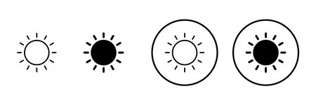 Sun icon vector. Brightness sign and symbolのイラスト素材