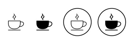 coffee cup icon vector. cup a coffee sign and symbolのイラスト素材