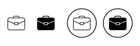 Briefcase icon vector. suitcase sign and symbol. luggage symbol.のイラスト素材