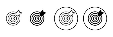 Target icon vector. goal icon vector. target marketing sign and symbolのイラスト素材