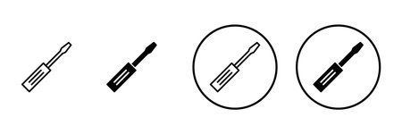 Screwdriver icon vector.tools sign and symbolのイラスト素材