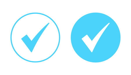 Check mark icon vector. Tick mark sign and symbolのイラスト素材