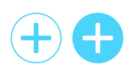 Plus icon vector. Add plus sign and symbolのイラスト素材