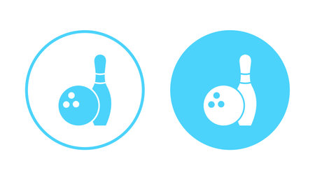 Bowling icon vector. bowling ball and pin sign and symbol.のイラスト素材
