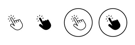 Hand click icon vector. pointer sign and symbol. hand cursor iconのイラスト素材
