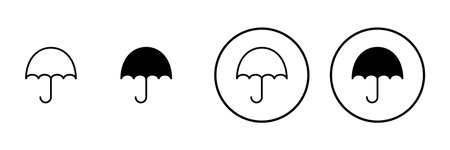 Umbrella icon vector. umbrella sign and symbolのイラスト素材