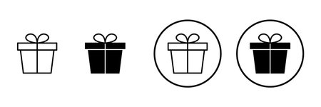 Gift icon vector. gift sign and symbol. birthday giftのイラスト素材