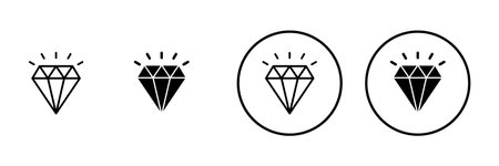 Diamond icon vector. diamond gems sign and symbolのイラスト素材