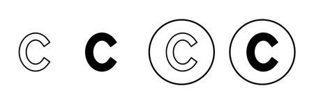 Copyright icon vector. copyright sign and symbolのイラスト素材