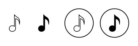 Music icon vector. note music sign and symbolのイラスト素材