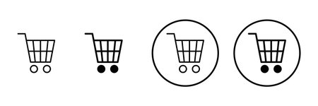 Shopping icon vector. Shopping cart sign and symbol. Trolley iconのイラスト素材