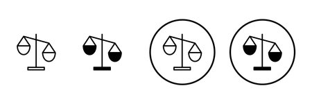 Scales icon vector. Law scale icon. Justice sign and symbolのイラスト素材
