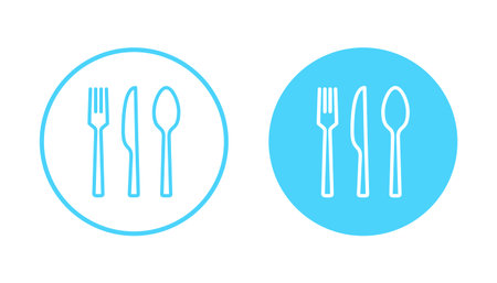 spoon and fork icon vector. spoon, fork and knife icon vector. restaurant sign and symbolのイラスト素材