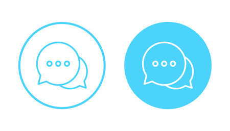 Chat icon vector. speech bubble sign and symbol. comment icon. messageのイラスト素材