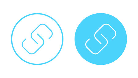 Link icon vector. Hyperlink chain sign and symbolのイラスト素材