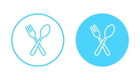 spoon and fork icon vector. spoon, fork and knife icon vector. restaurant sign and symbolのイラスト素材