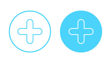 Plus icon vector. Add plus sign and symbolのイラスト素材