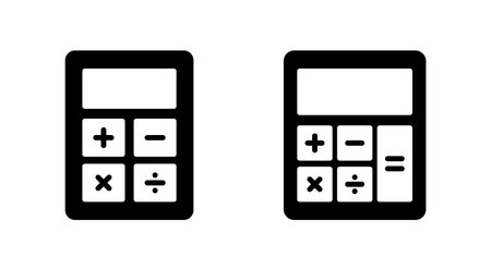Calculator icon vector. Accounting calculator sign and symbol.のイラスト素材
