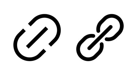Link icon vector. Hyperlink chain sign and symbolのイラスト素材