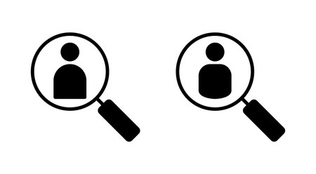 Hiring icon vector. Search job vacancy sign and symbol. Human resources concept. Recruitmentのイラスト素材