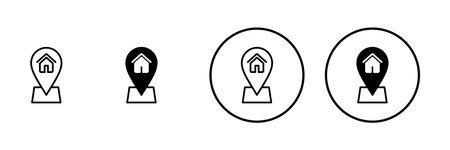 Address icon vector. home location sign and symbol. pinpointのイラスト素材