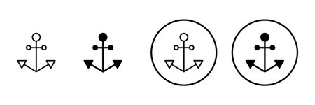 Anchor icon vector. Anchor sign and symbol. Anchor marine icon.