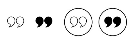 Quote icon vector. Quotation mark sign and symbolのイラスト素材