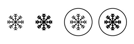 Snow icon vector. snowflake sign and symbolのイラスト素材