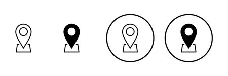 Pin icon vector. Location sign and symbol. destination icon. map pinのイラスト素材