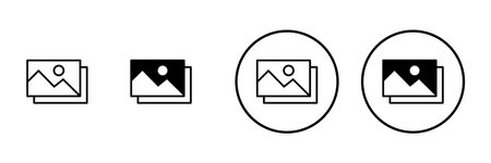 Picture icon vector. photo gallery sign and symbol. image iconのイラスト素材