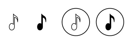 Music icon vector. note music sign and symbolのイラスト素材
